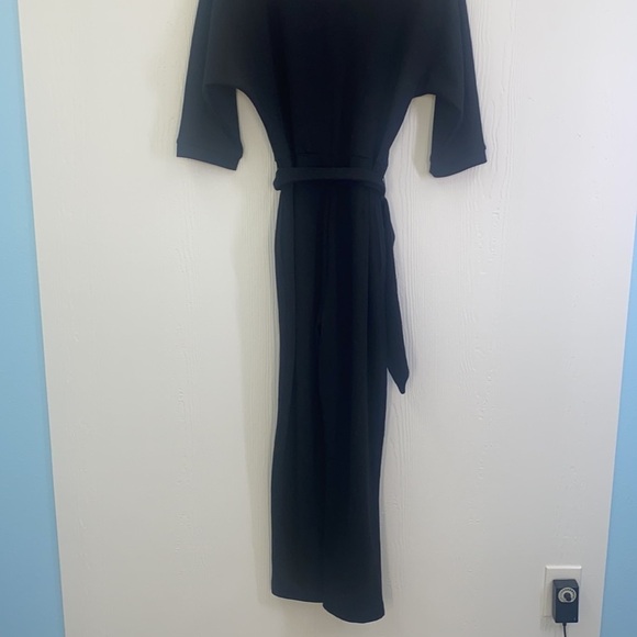 By Anthropologie - Black Woven VNeck Wide Leg Jumpsuit Size Small - Picture 11 of 13